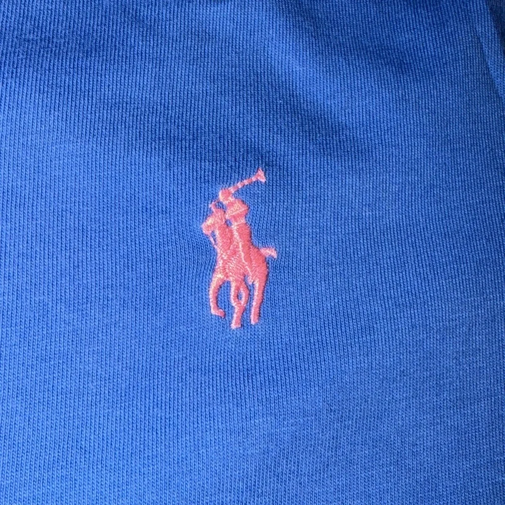 Polo Ralph Lauren Custom Fit T Shirt XL Blue‎ Short Sleeve Pink Pony Tee Mens